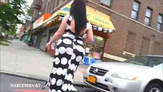 Kitambaacho Juu ya Nyuma ya HII Puerto Rican MILF KUBWA MEGA BOOTY