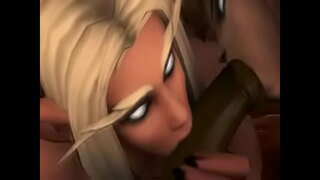 ���ਾਤ ਨੂੰ Elf ਔਰਤ ਅਤੇ Draenei ਔਰਤ ਦੁਧ ਕਰ Orc.